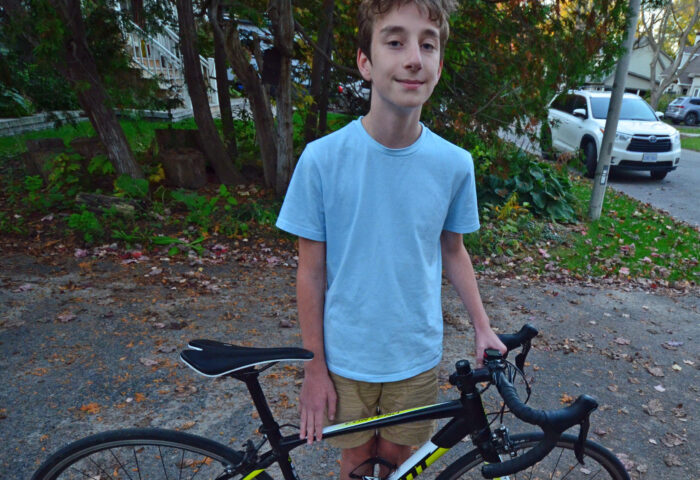 Jon Golemwith his bike