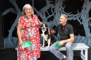 Janet Uren, Geoff Gruson and Bob are rehearsing in preparation for Linden House Theatre’s return to the stage with Outside Mullingar